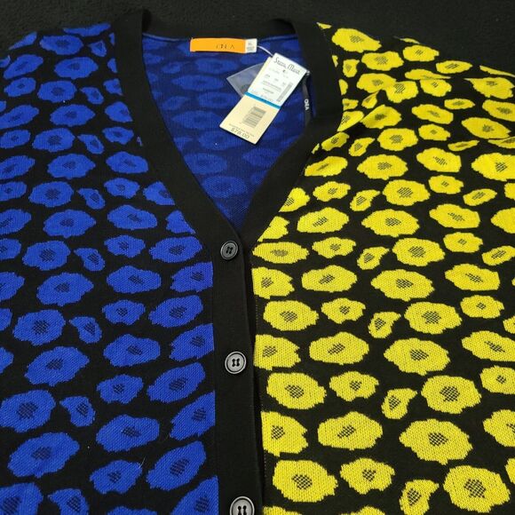 One A Womens Sweater Multicolor Size XL 100% Rayon Long Sleeve Button Up NWT - Picture 11 of 12